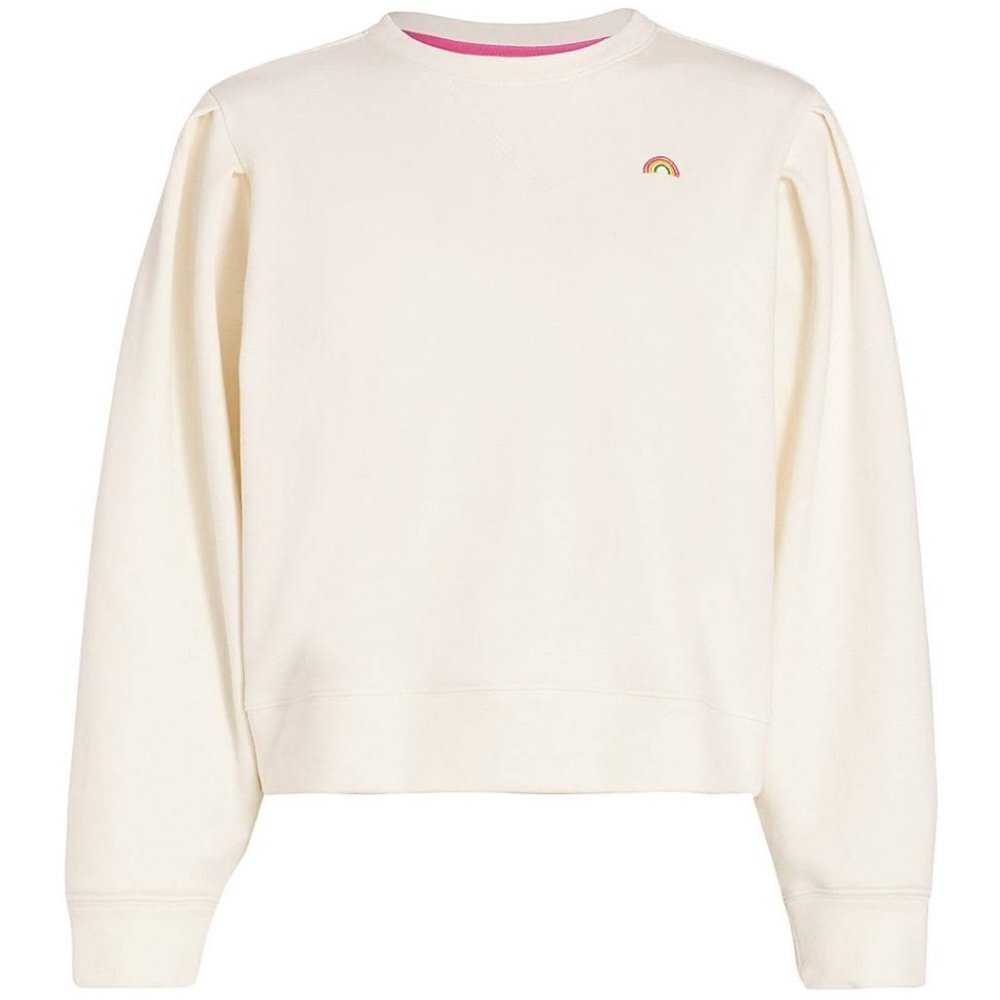 Terez Sugar Swizzle Rainbow Sweatshirt Off White Size L - Picture 1 of 9